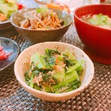 簡単♪小松菜と干し海老の炒め物